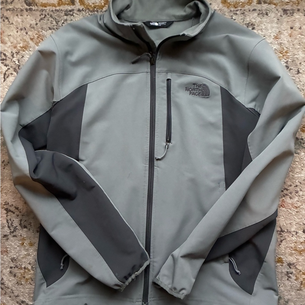 The North Face Gray and Black Windbreaker